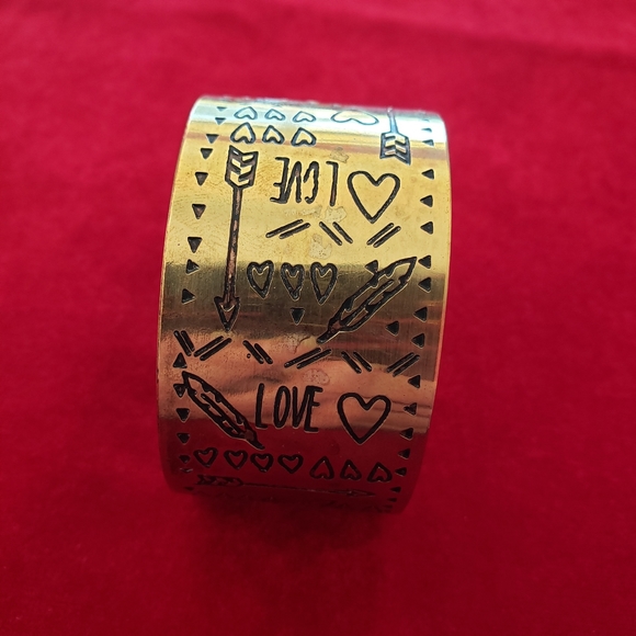 Vintage gold tone cuff Bracelet - Picture 3 of 8